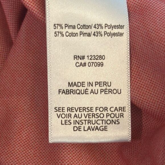 Travis Matthew Red Striped Golf Polo Short Sleeve Shirt Mens XXL Pima Cotton - Picture 8 of 9